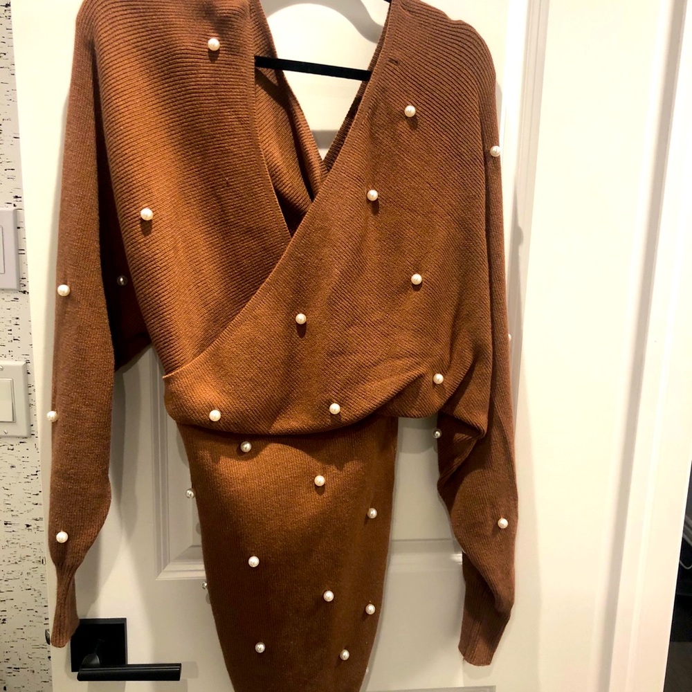 Beaded sweater dress
